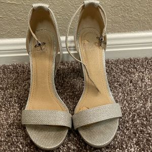 Silver Clunky Heels